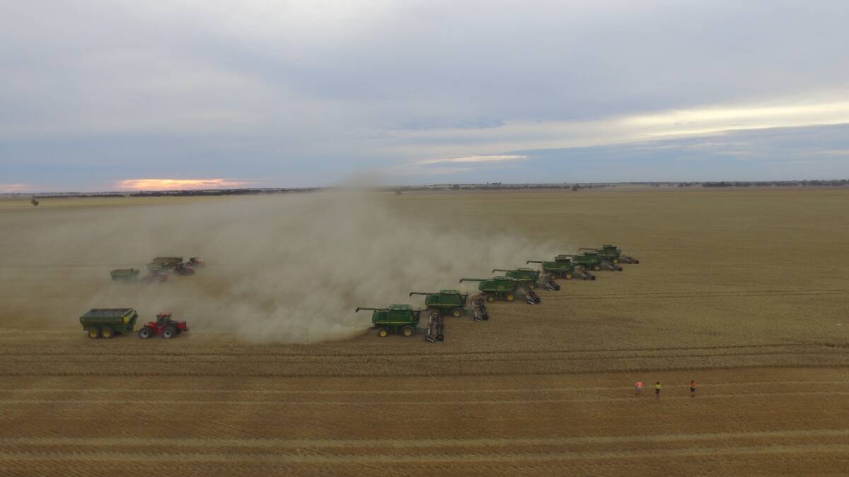 BB Harvesting employee Billy Sexton shared this great photo taken this week as the Donald-based contractors worked across Queensland, NSW and Victoria. 