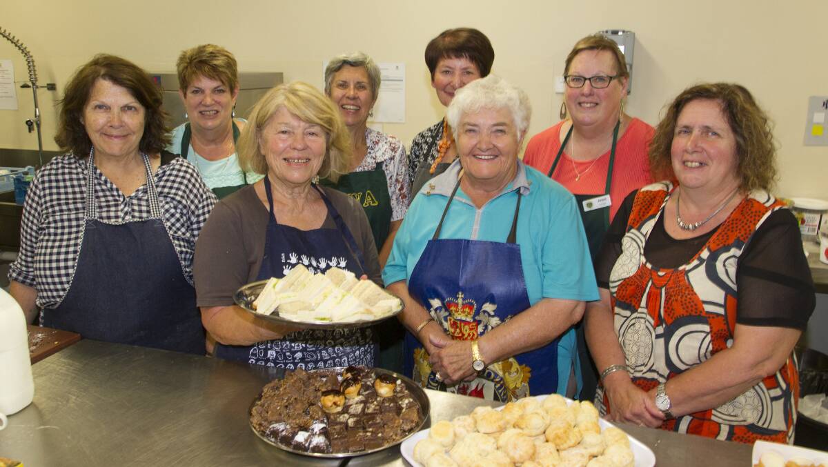 VICE REGAL: CWA's Carol Fraser, Gloria Uebergang, Barbara Blamey, Ruth Spargo, Lyn Fleay, Noelle McDonald, Janet Enright, Robyn Sutherland. Picture: PETER PICKERING