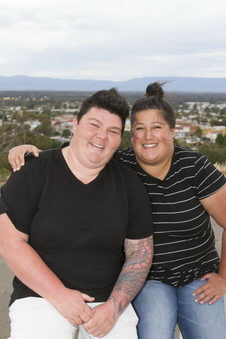 HAPPY DAYS: Wednesday will forever be a special day for Krystal Cameron and Evelyn Beale and the LGBTI community. Picture: Peter Pickering