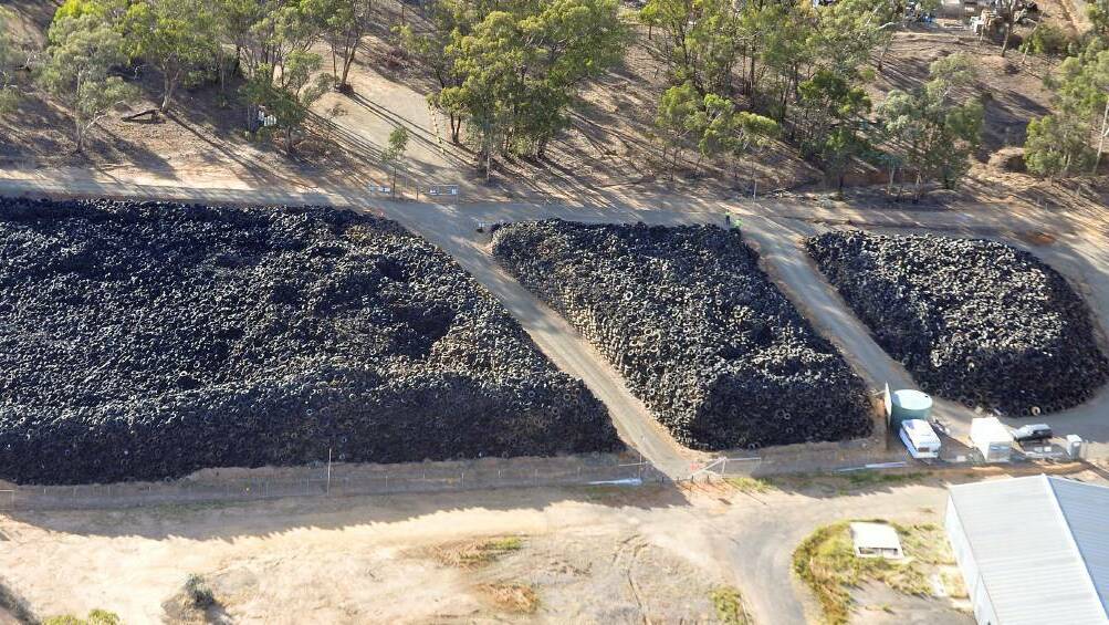 FIRE RISK: The Country Fire Authority and other government agencies are putting the heat on the owners of Stawell's tyre yard, Used Tyre Recycling Corporation, to comply with new fire prevention deadlines. 