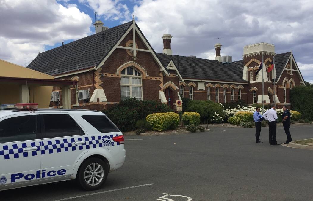 Police on scene at Stawell Secondary College. Photo: Anthony Piovesan