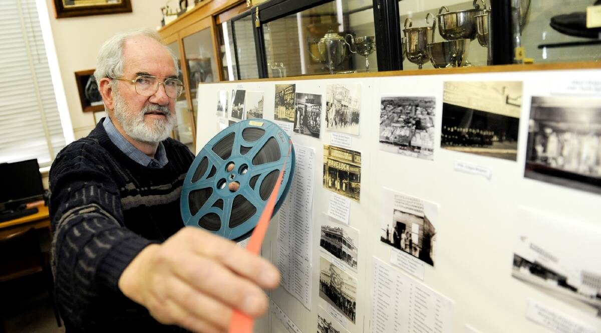 EXHIBIT: Horsham Historical Society president Rod Jenkinson, getting ready for 'The Changing Face of Horsham' film and photo exhibition. Picture: SAMANTHA CAMARRI