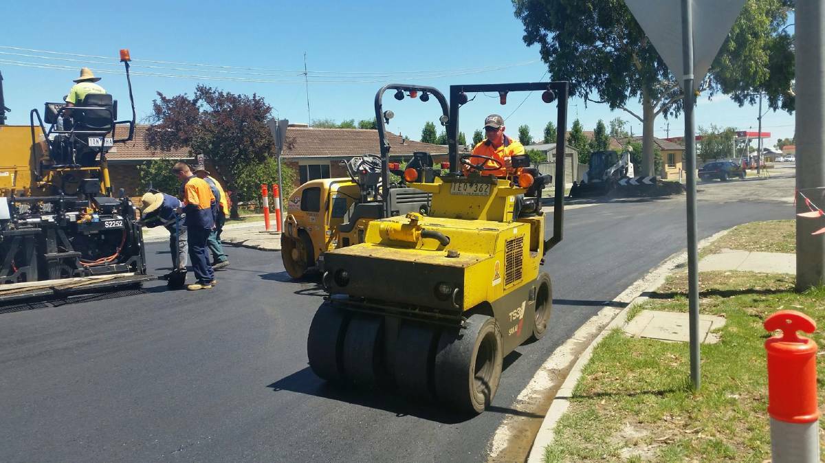 Horsham City Council road works, which are supported by federal grants that currently have their indexation frozen.