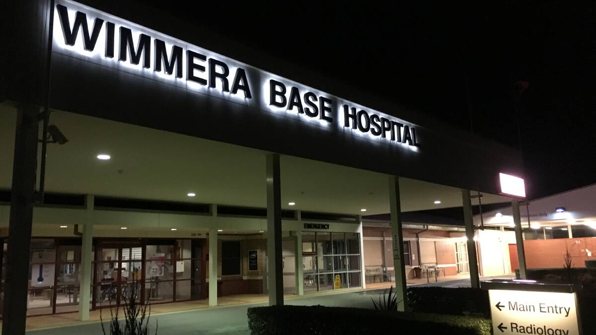 Night falls at the Wimmera Base Hospital Emergency Department. Picture: REX MARTINICH