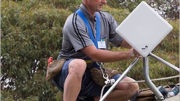 A National Broadband Network fixed wireless rooftop antenna. Picture: NBNCO