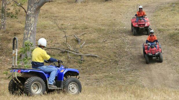 A quad bike with an anti-roll bar attached. Picture: PETER STOOP