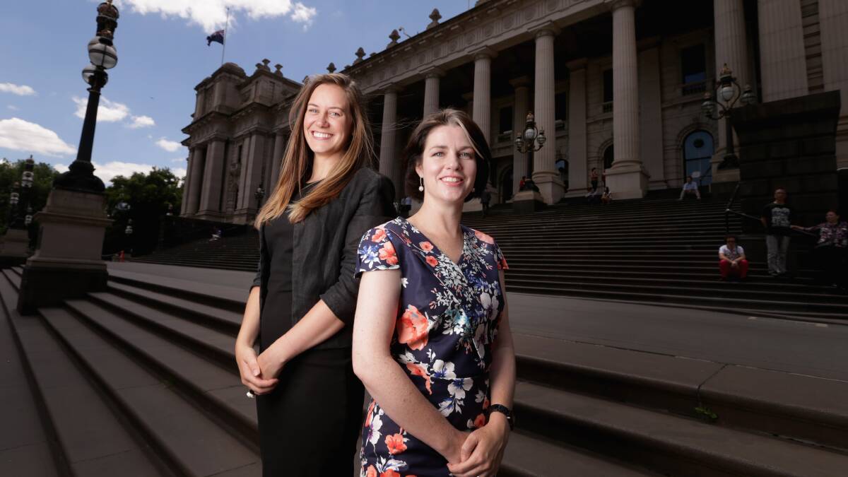 Member for Lowan Emma Kealy (right) with Nationals Victoria deputy leader Steph Ryan. Picture: WAYNE TAYLOR