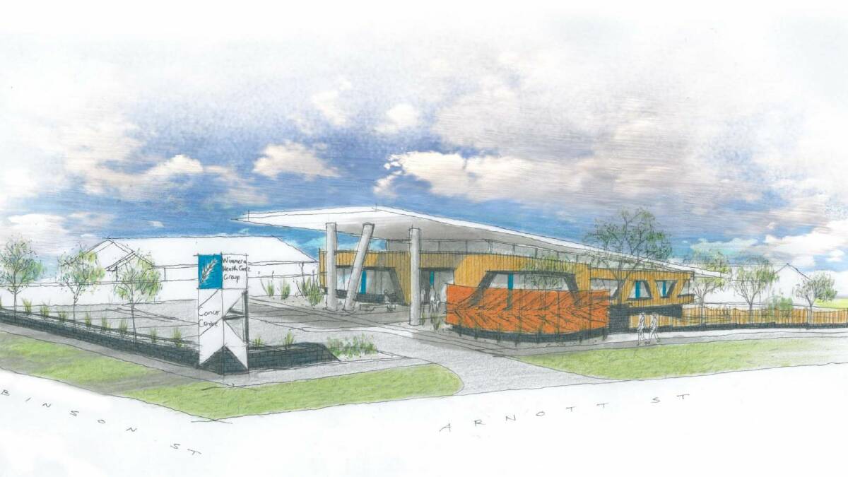 A sketch of what the Wimmera Cancer Centre might look like. Picture: BHA