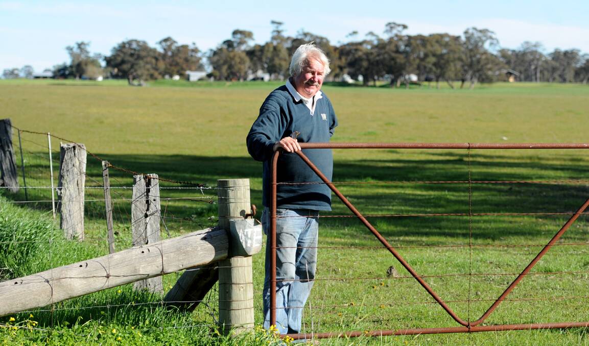 BILLED: McKenzie Creek farmer Neville McIntyre on his farm that he believes was overvalued by Horsham Rural City Council. Picture: SAMANTHA CAMARRI