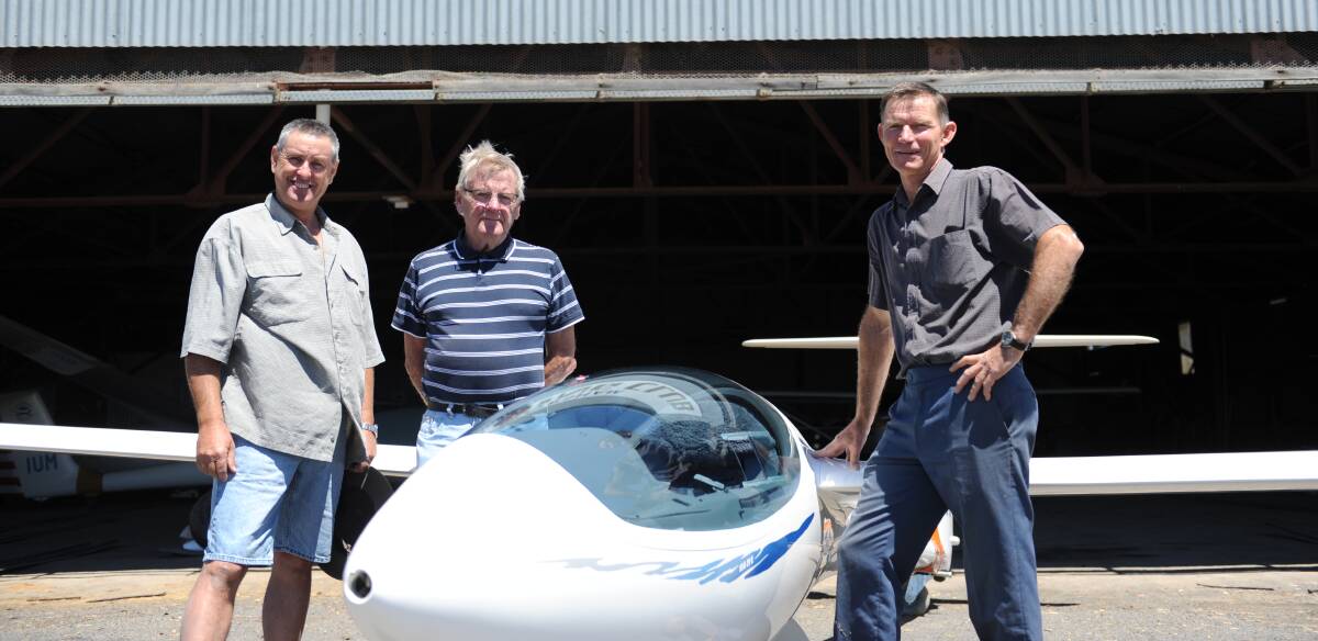 EXCITED: Horsham Flying Club's safety officer Michael Sudholz, chief flying instructor Peter Weissenfeld and club president Arnold Niewand gear up for a big week. Picture: SEAN WALES
