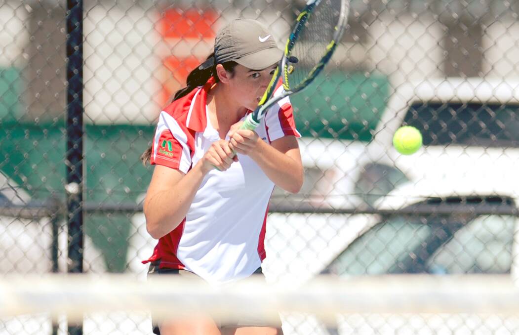 IMPROVING: Steffi McDonald is hoping to play college tennis in America next year. She recently competed at the Australian Pro Tour in Perth and is one step closer to realising her professional tennis dream.