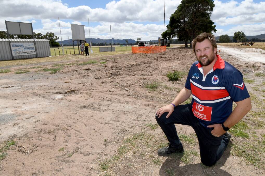 EXCITED: Ben Peucker of Laharum Sports Inc. is eager to see work begin at Cameron Oval on the new changerooms. Picture: SAMANTHA CAMARRI