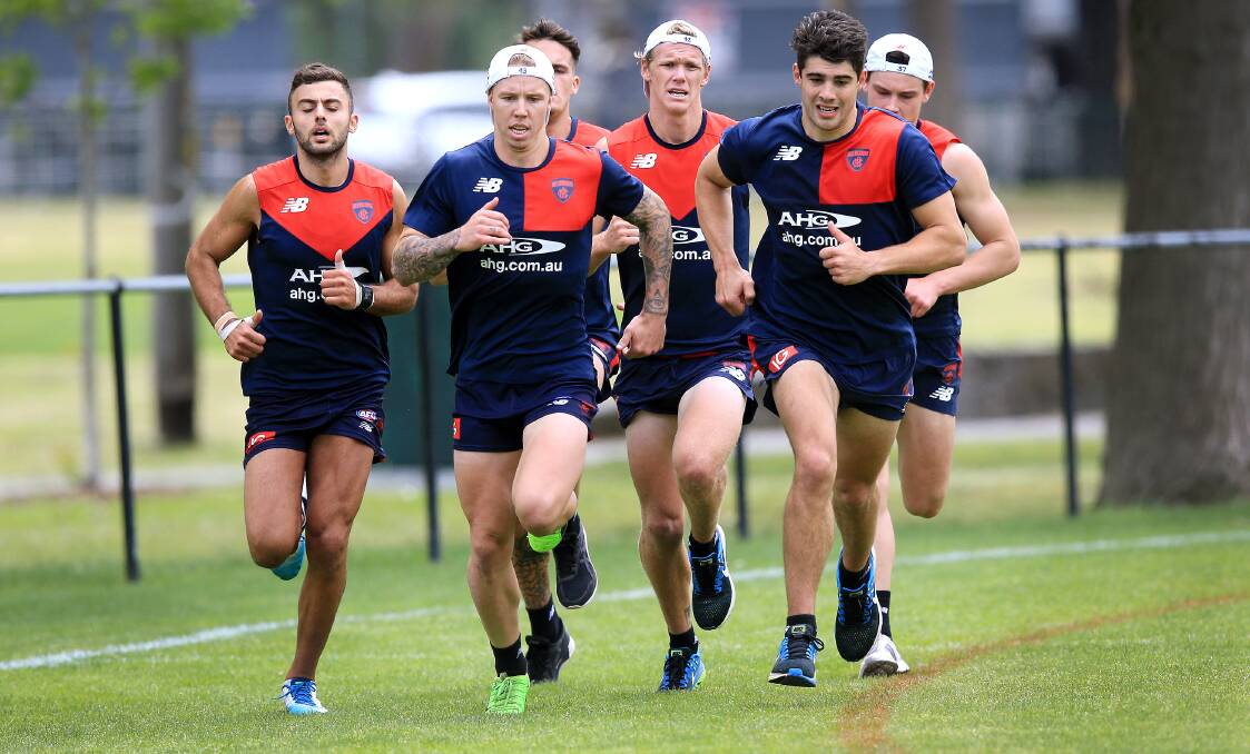 Melbourne footballers will head to Horsham next month. Picture: WAYNE LUDBEY