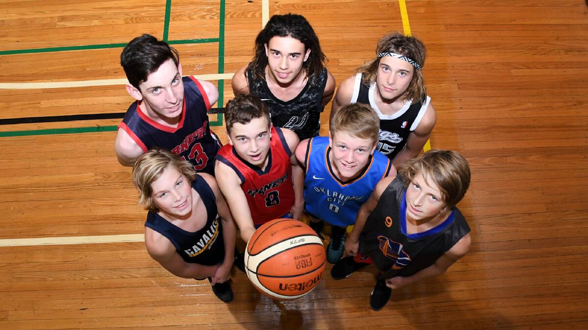 SQUAD: Horsham's under-16 boys side get ready to travel to the state championships in Shepparton at the weekend. Back: Hugh Taylor, Harley Pope, Brodie Pope. Front: Max Bryan, Jude Kilpatrick, Ryan Pfitzner, Cody Bryan. Picture: SAMANTHA CAMARRI