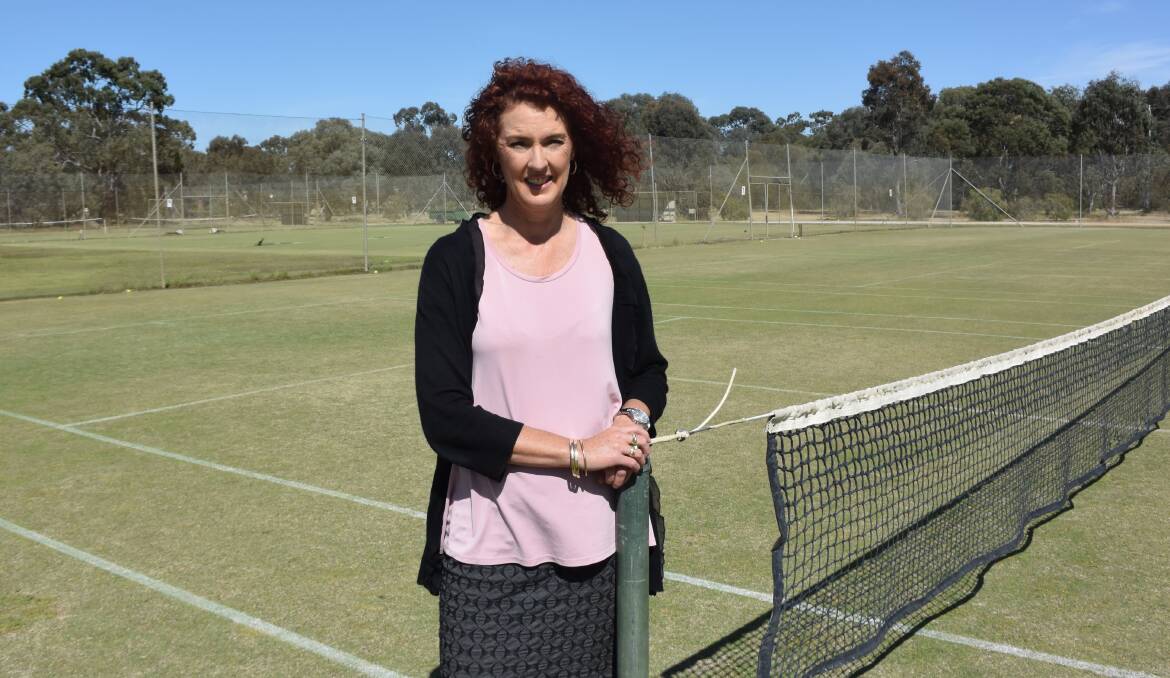 PASSIONATE: Barb Crough has been involved with Horsham Lawn for more than 10 years. She says there is something special about the grass courts. Picture: SEAN WALES