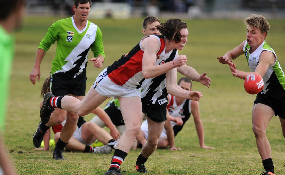 LOOKING GOOD: Lachie Middleton attacks the ball against the Storm last season. 