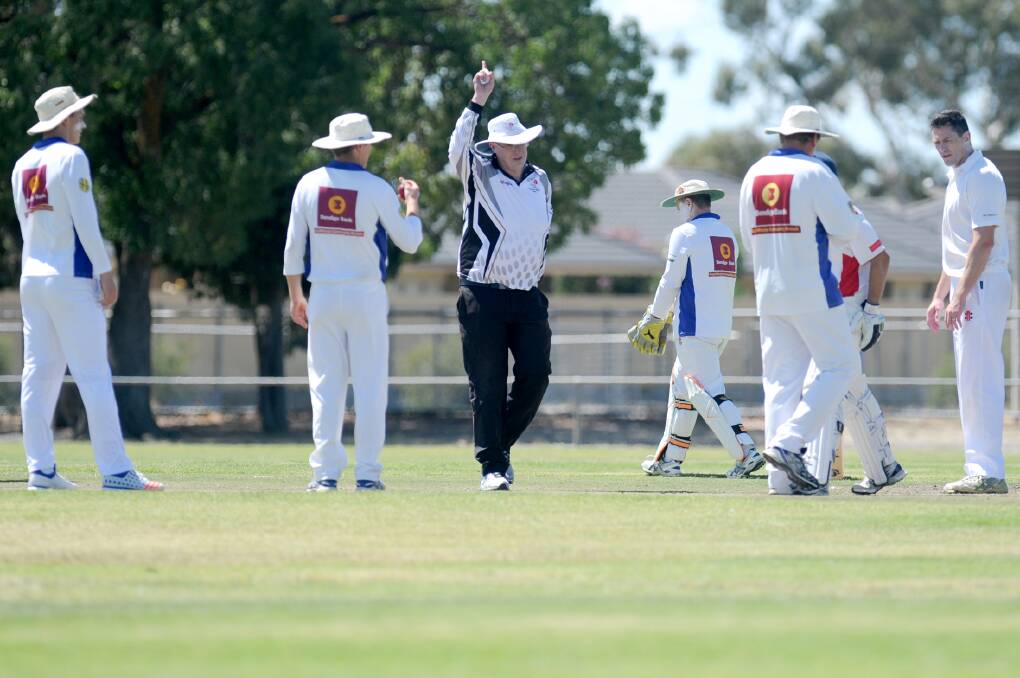 OUT: Darren Chesterfield umpiring a game of cricket during the 2016/17 season.