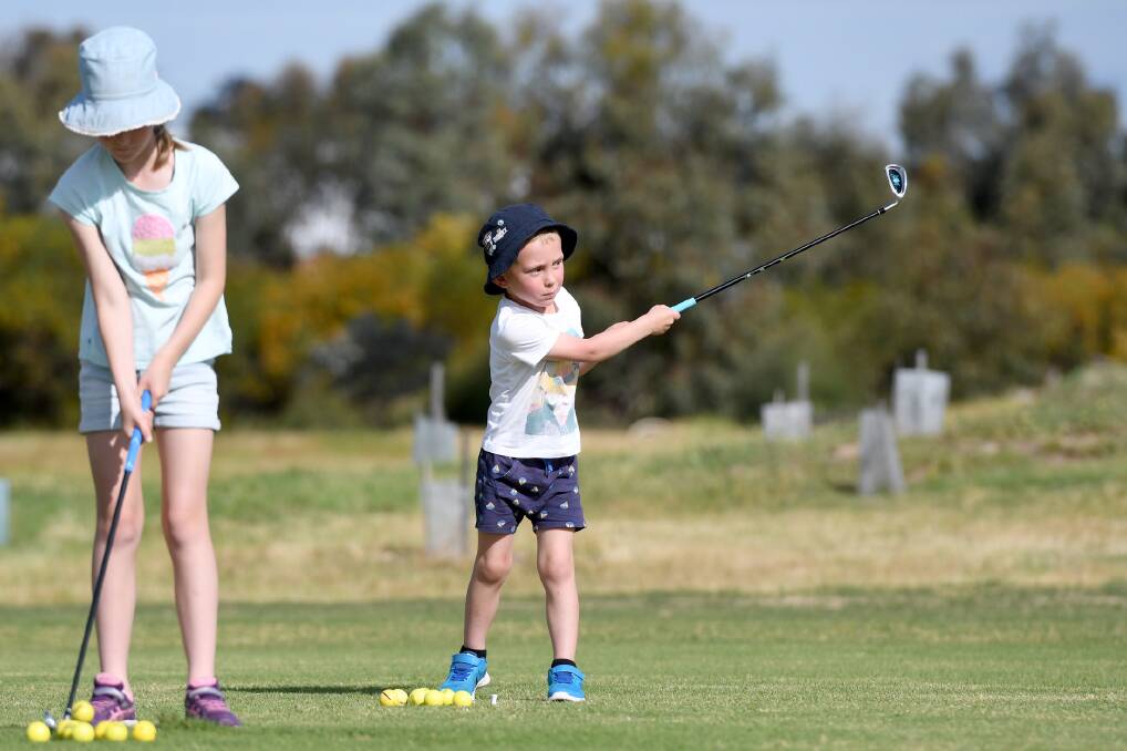 HAVING FUN: The Horsham Golf Club's junior tournament is on at the weekend, with kids as young as four expected to have a go. Picture: SAMANTHA CAMARRI