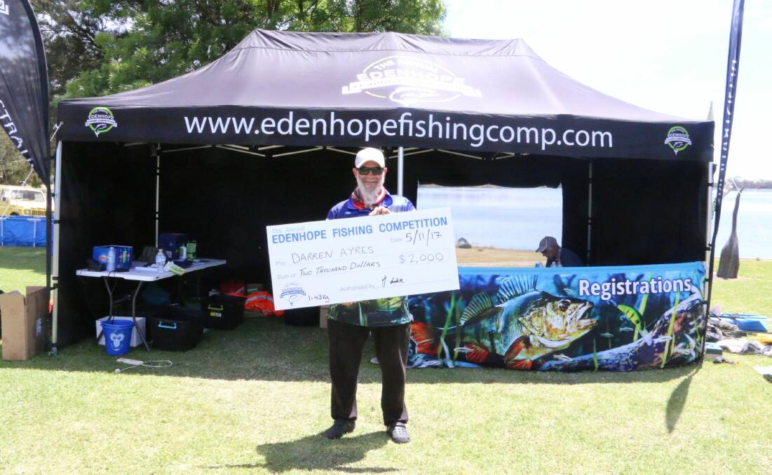 SUCCESS: Darren Ayres of Ballarat was the inaugural winner of the Edenhope Fishing Competition with his rainbow trout weighing about 1.4 kilograms. Picture: CONTRIBUTED