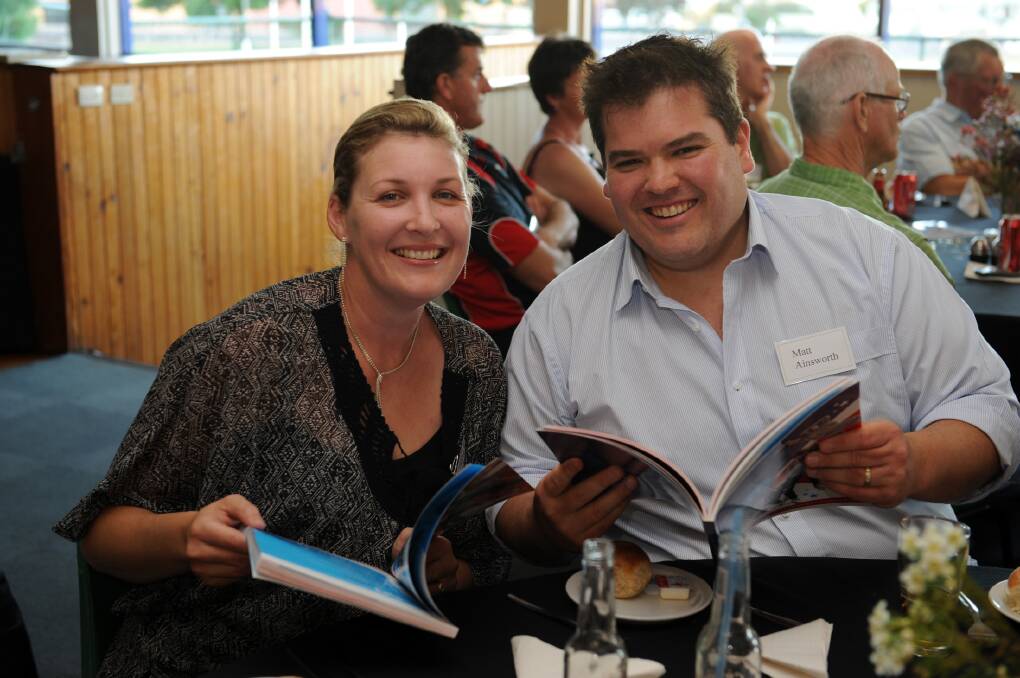 HOME: Melissa Sinfield and Matt Ainsworth at Horsham Basketball Association's 60th birthday and book launch in 2013.