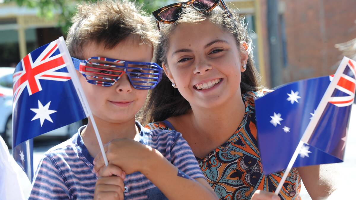 FUN TIMES: Liam and Tehya Clarke enjoying Australia Day celebrations at Dimboola last year.