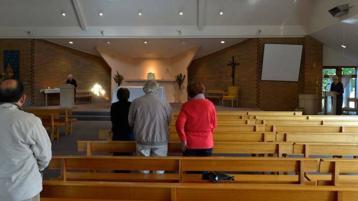 Parishioners attend morning mass at St Mary Magdalen in 2012. Photo: Michael Clayton-Jones
