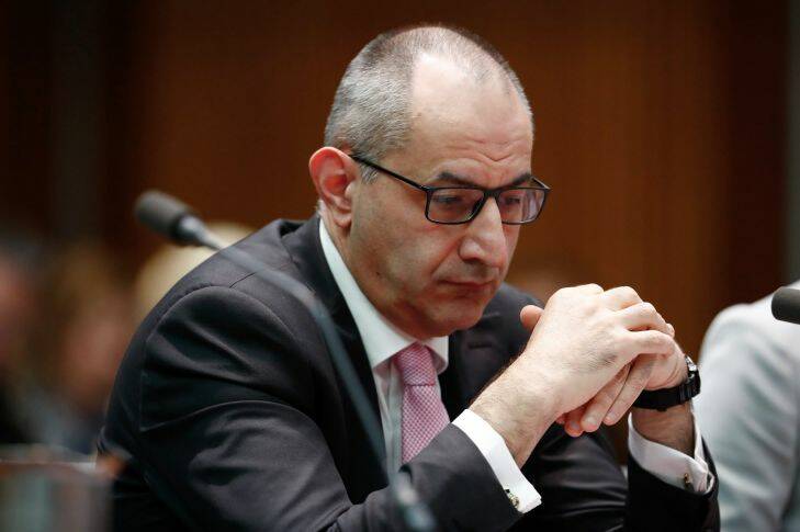 Michael Pezzullo, Secretary of the Department of Immigration and Border Protection, during a Senate estimates hearing at Parliament House in Canberra on Monday 23 October 2017. fedpol Photo: Alex Ellinghausen 