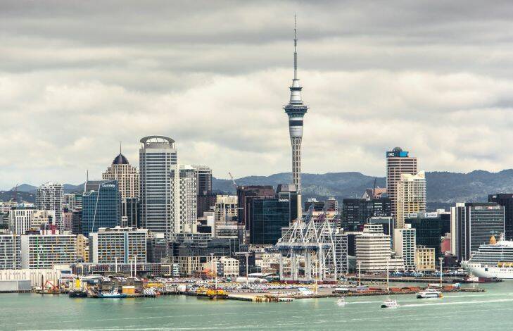 03112015 Newsphoto. SIMON MAUDE/FAIRFAX NZ. Auckland city, CBD, Skytower, waterfront, Ports of Auckland, taken from Mt Victoria, Devonport, North Shore, Auckland. 03-NST-cbdA. .