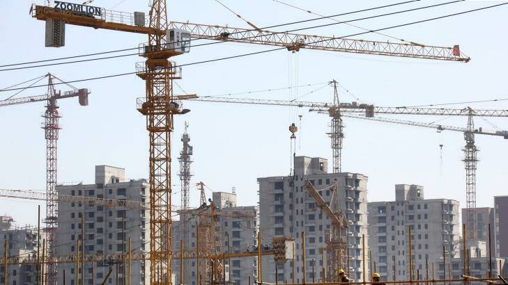 China's property boom is flagging, with new starts down 17 per cent this year. Photo: Tomohiro Ohsumi