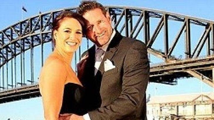 Lachlan and his 'wife' Clare on <i>Married at First Sight</i>.  Photo: Channel Nine