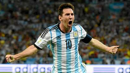 RIO DE JANEIRO, BRAZIL - JUNE 15:  Lionel Messi of Argentina celebrates after scoring his team's second goal during the 2014 FIFA World Cup Brazil Group F match between Argentina and Bosnia-Herzegovina at Maracana on June 15, 2014 in Rio de Janeiro, Brazil.  (Photo by Matthias Hangst/Getty Images) Photo: Matthias Hangst