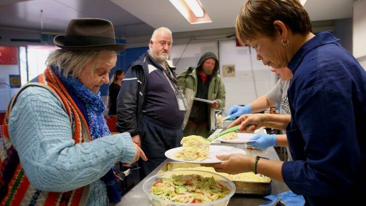 Meals on the Bridge Lifeline feeds homeless people and those struggling to make ends meet. Photo: Pat Scala