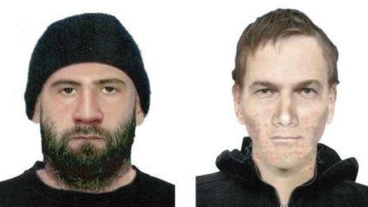 Police have released computer-generated images of two men believed to be at the centre of a terrifying attempted car-jacking in Traralgon on Saturday.  Photo: Supplied