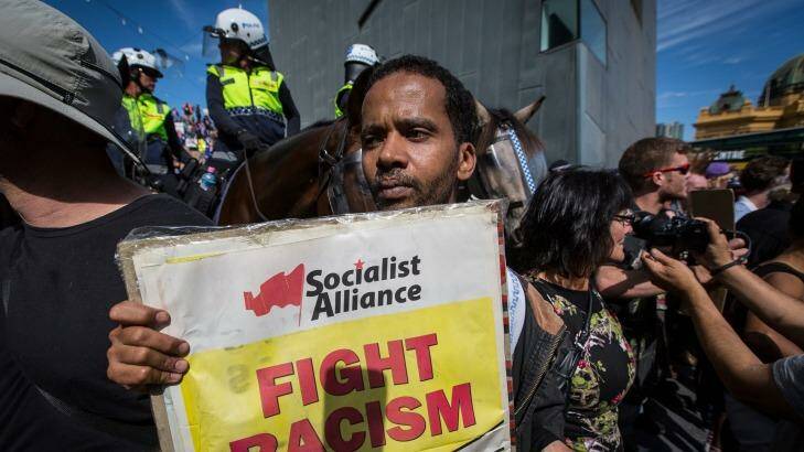 Yarra Council fear rallies planned for Richmond this weekend could end in the same kind of violence seen between opposing political groups in Federation Square (pictured) in April. Photo: Chris Hopkins