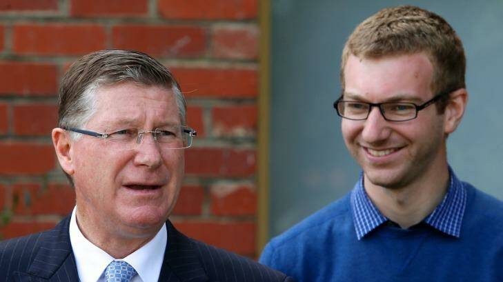 Denis Napthine with his son Tom.