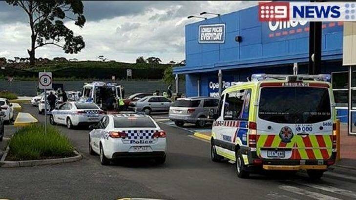 The scene of Monday's fatal shooting in Campbellfield.  Photo: Channel Nine