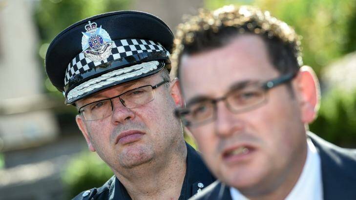 Chief Commisioner Graham Ashton and Premier Daniel Andrews are speaking at a youth crime summit. Photo: Justin McManus