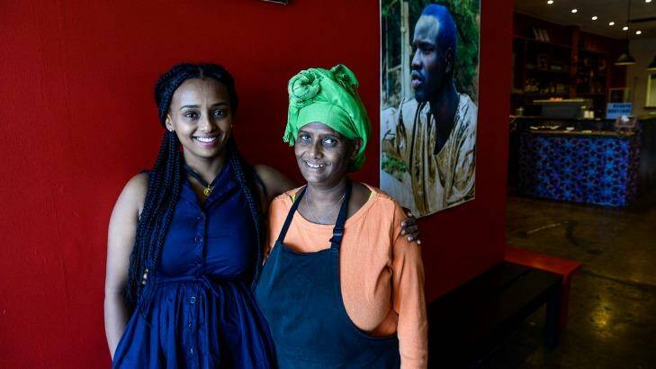 Saba Alemayoh with her mother, Tekebash Gebre . Photo: Justin McManus