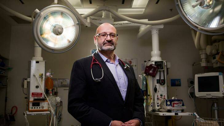 Professor George Braitberg, director of emergency medicine at the Royal Melbourne Hospital, was in charge of treating 11 patients from the Bourke Street attacks. Photo: Paul Jeffers
