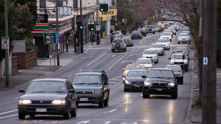 Stonnington Council says an option held since 1954, to widen Punt Road from four to six lanes, should be dumped.  Photo: Darrian Traynor