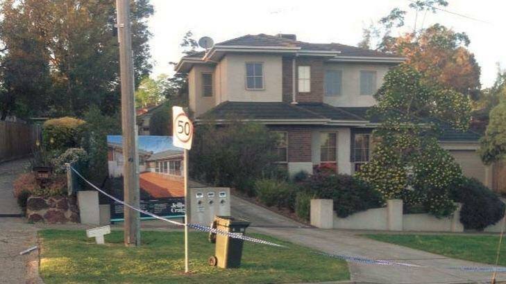 The Mont Albert house became a crime scene on Wednesday morning. Photo: Courtesy of Seven News.
