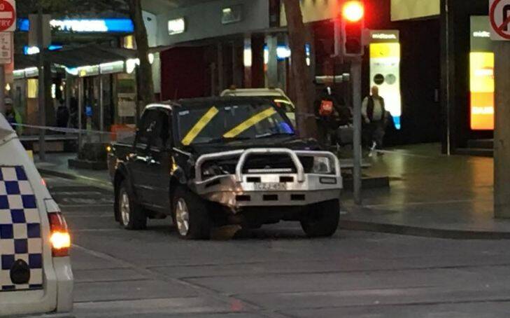 Ballarat man allegedly stole car from service station before Swanston Street crash