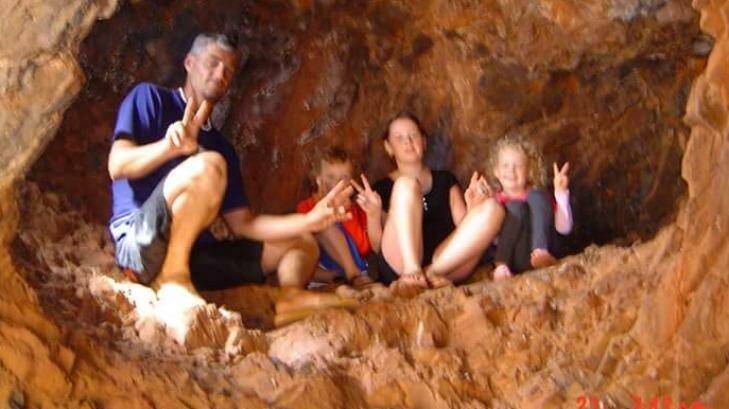 Glen Sullivan with his children Jye, who moved back to Victoria with him, Tiffany and Jasmin. Photo: Supplied