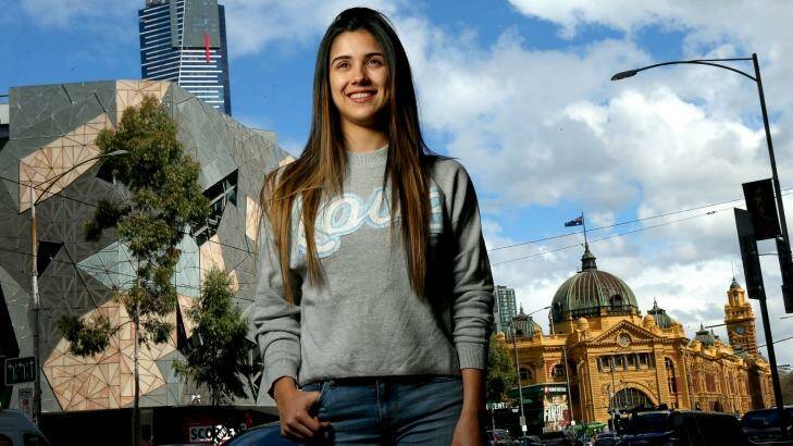 Colombian student Catalina Blandon arrived in Australia three years ago, and now calls it home. She is studying for a business diploma at a private college.  Photo: Pat Scala