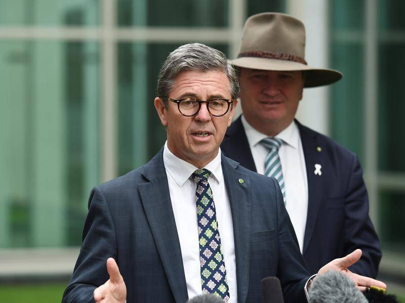 Nationals MP David Gillespie (left) can't be referred by a former rival to the High Court (file).