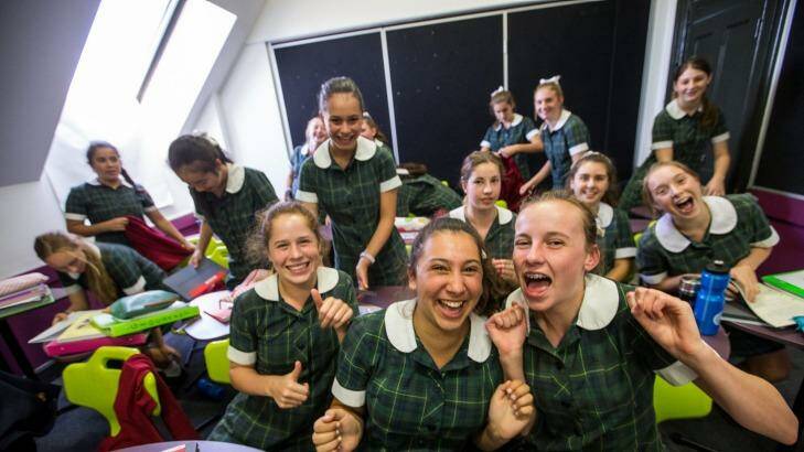 Higher scores: Year 9 students at Sacre Coeur in Glen Iris. Photo: Jason South
