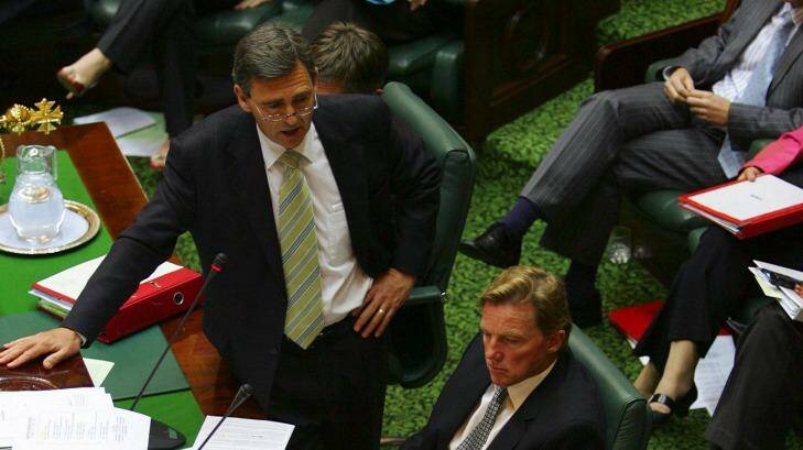John Brumby in parlaiment in 2006. The former premier is urging reform of parliament, including compulsory training for MPs.  Photo: James Davies