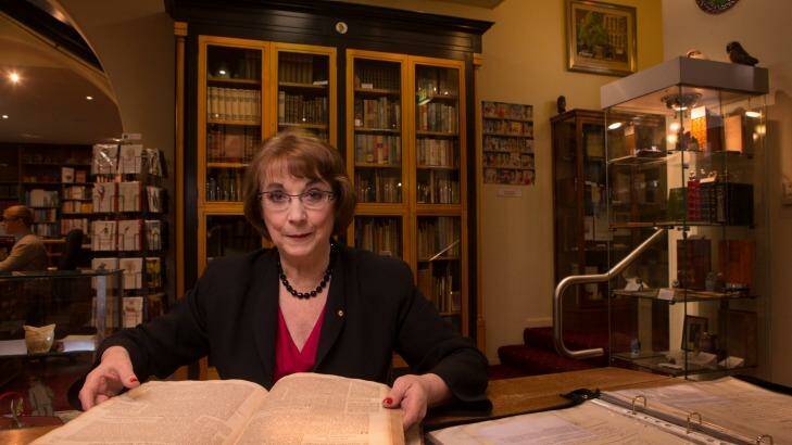 Antiquarian bookseller Kay Craddock is celebrating 50 years in business in Melbourne. Photo: Simon Schluter