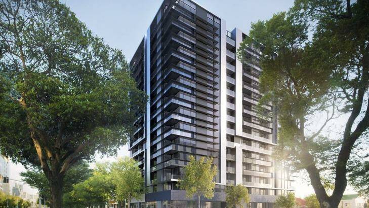 An artist's impression of the proposed apartment tower.  Photo: Supplied
