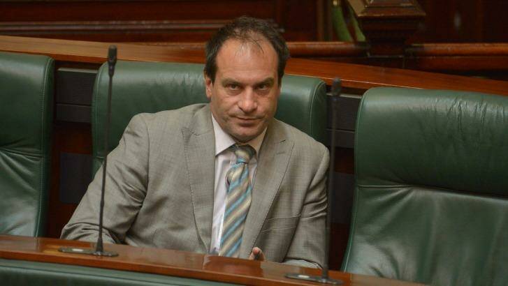 MP Geoff Shaw in Parliament, a day after his return following a three-month suspension. Photo: Joe Armao